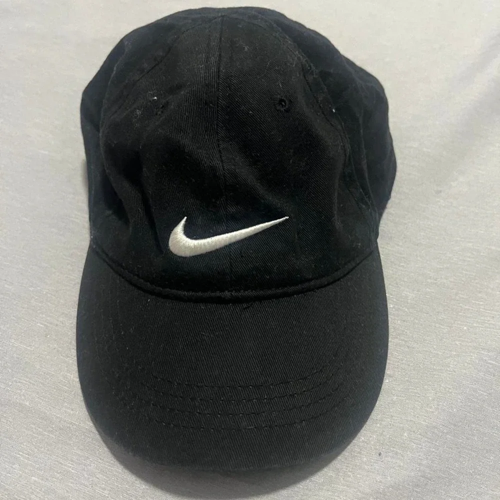 Nike Black Toddler Hat Adjustable Kids Cap Swoosh Logo 2319-023 Everyday Casual